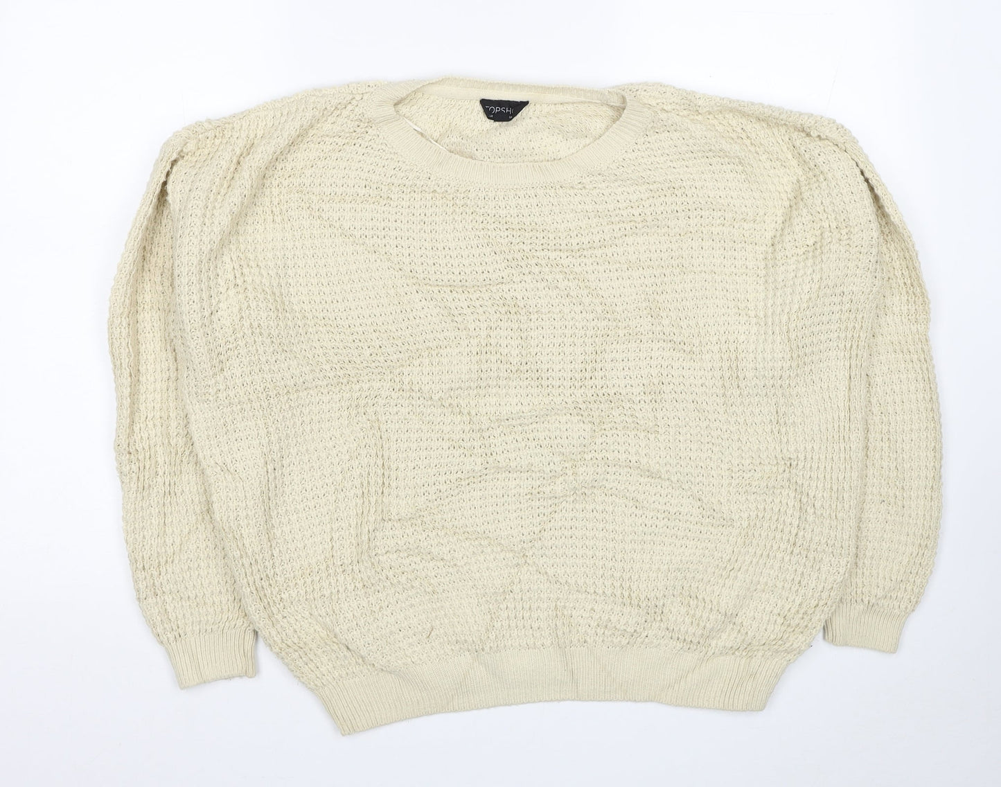 Womens UK Size 10 Topshop Ivory Pullover Jumper