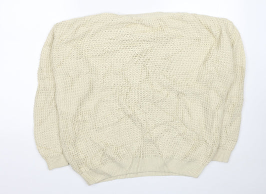 Womens UK Size 10 Topshop Ivory Pullover Jumper