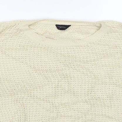 Womens UK Size 10 Topshop Ivory Pullover Jumper