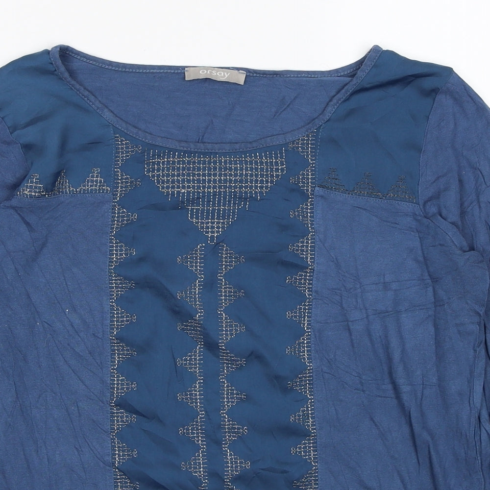 Womens UK Size M ORSAY Blue Basic Blouse