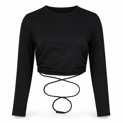Womens UK Size 8 ASOS Black Cropped Blouse