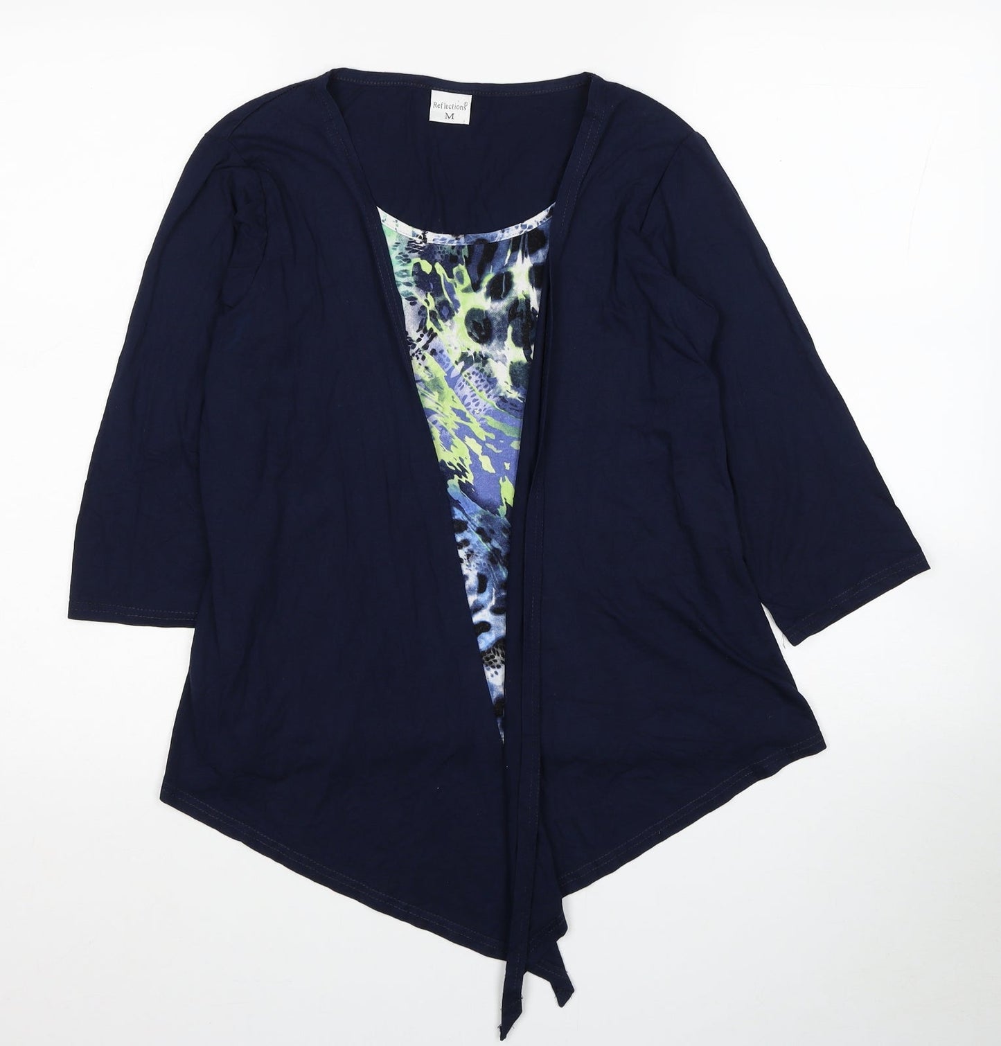 Womens UK Size M Reflections Multicoloured Basic Blouse