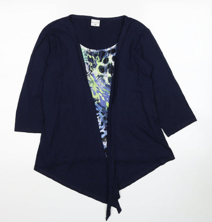 Womens UK Size M Reflections Multicoloured Basic Blouse