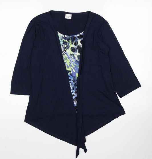 Womens UK Size M Reflections Multicoloured Basic Blouse
