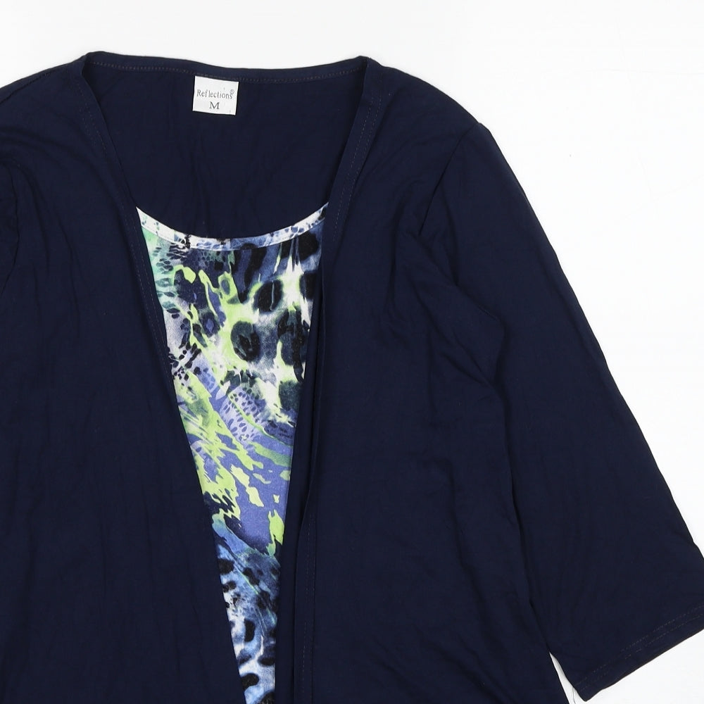 Womens UK Size M Reflections Multicoloured Basic Blouse