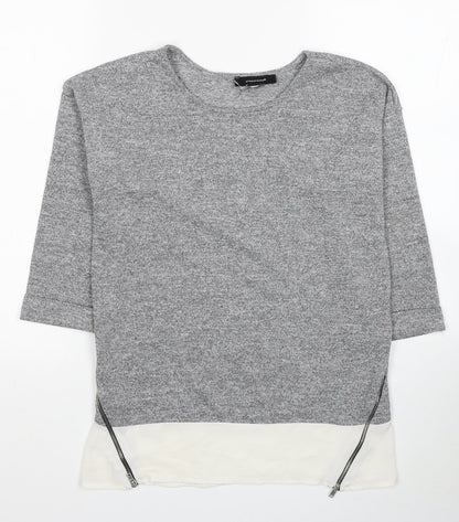 Womens UK Size 6 Atmosphere Grey Jersey Blouse