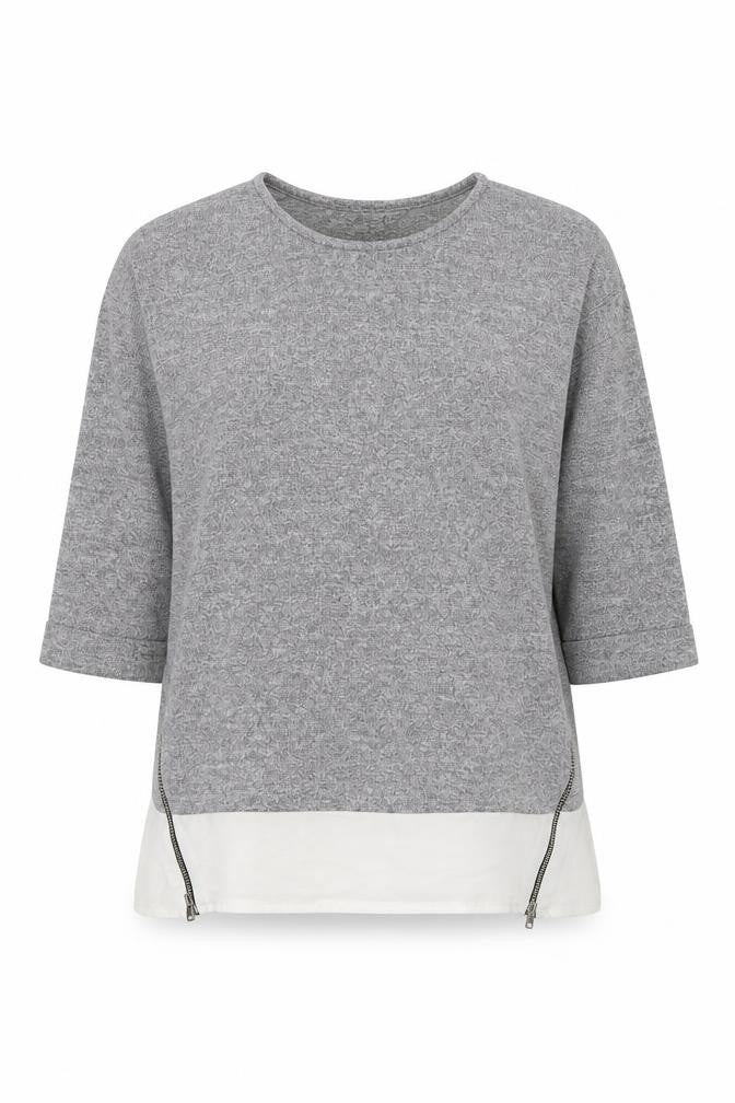 Womens UK Size 6 Atmosphere Grey Jersey Blouse