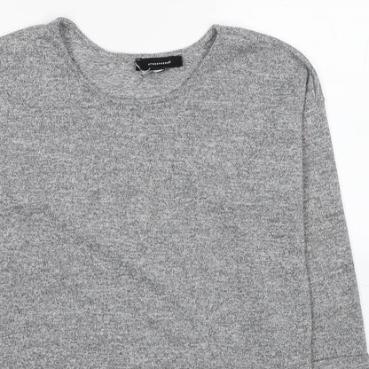 Womens UK Size 6 Atmosphere Grey Jersey Blouse