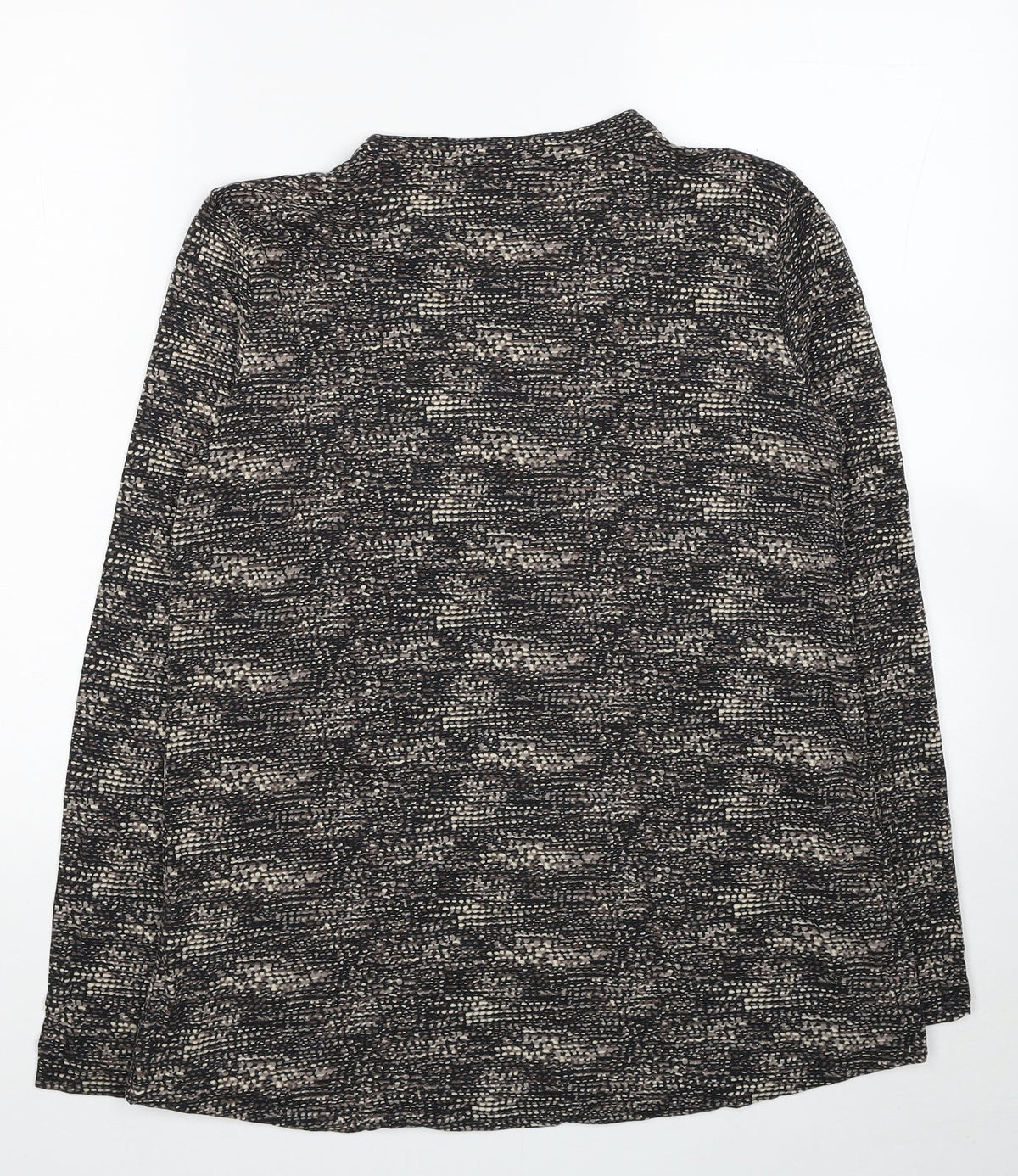 Skopes Womens Brown Geometric Viscose Basic T-Shirt Size 10 Round Neck