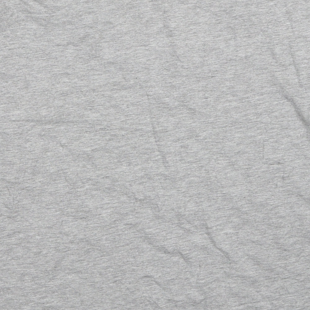 Missguided Womens Grey Cotton Basic T-Shirt Size 10 V-Neck