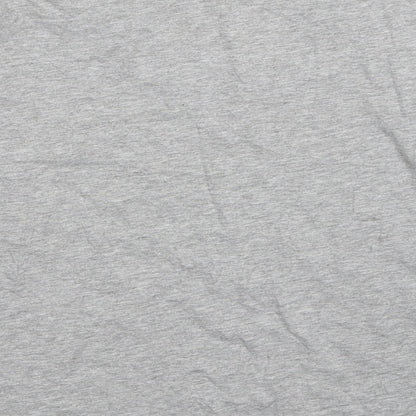 Missguided Womens Grey Cotton Basic T-Shirt Size 10 V-Neck