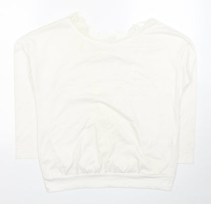 Womens UK Size M Preworn White Basic Blouse