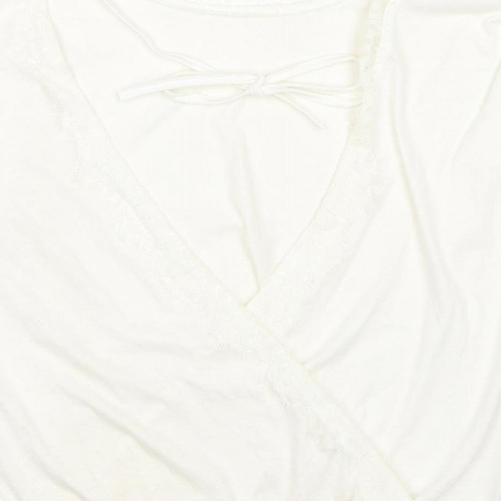 Womens UK Size M Preworn White Basic Blouse