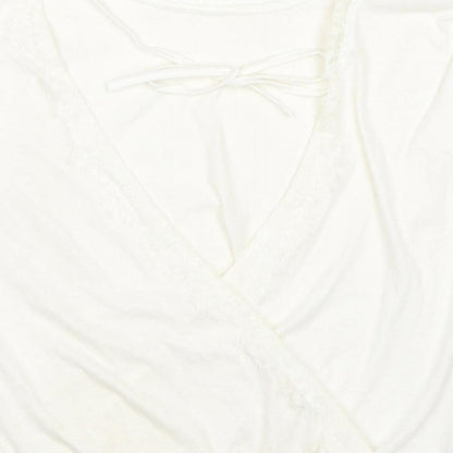 Womens UK Size M Preworn White Basic Blouse