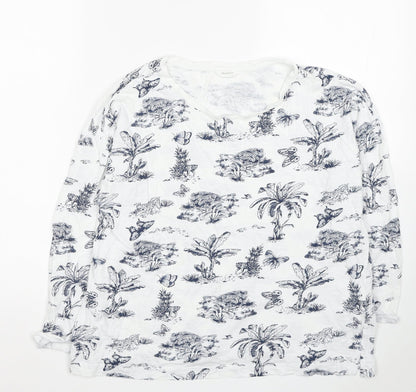Womens UK Size L Springfield White Basic T-Shirt