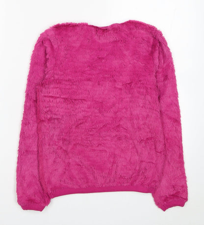 Miss E-vie Girls Pink Polyester Pullover Sweatshirt Size 11-12 Years Pullover