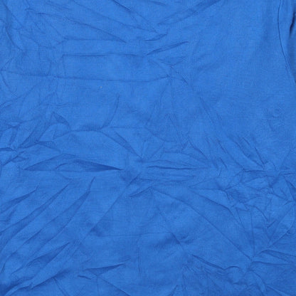 Lee Cooper Womens Blue V-Neck Acrylic Cardigan Jumper Size L