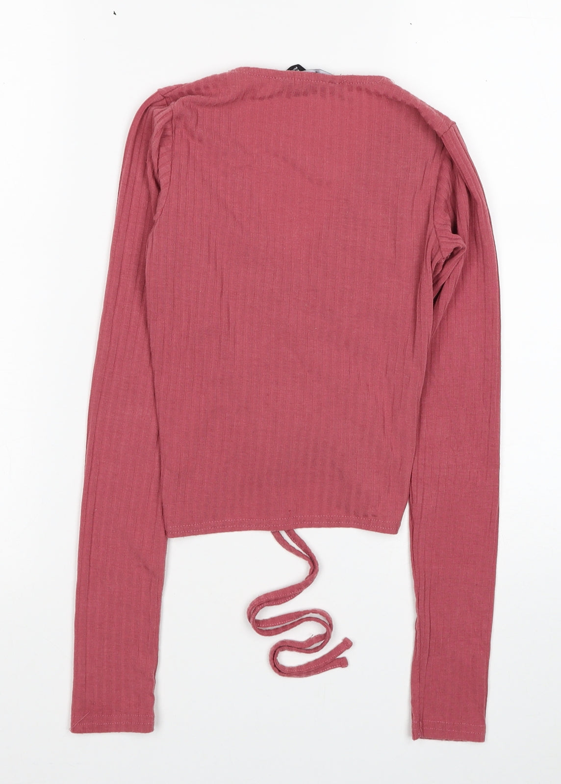 Womens UK Size 6 New Look Pink Cropped Blouse