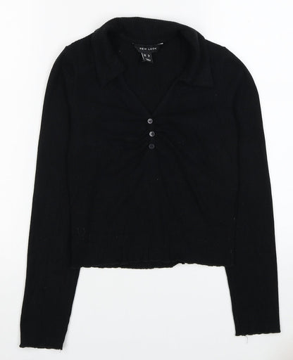 Womens UK Size 8 New Look Black Pullover Jumper