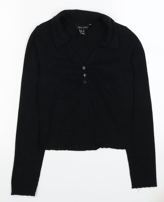Womens UK Size 8 New Look Black Pullover Jumper
