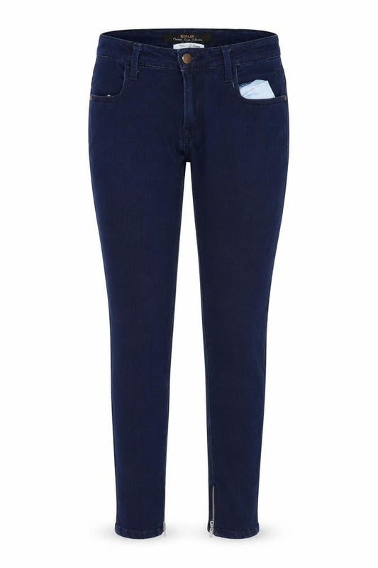 Womens UK Size 27 in Replay Regular Fit Skinny Blue Jeans