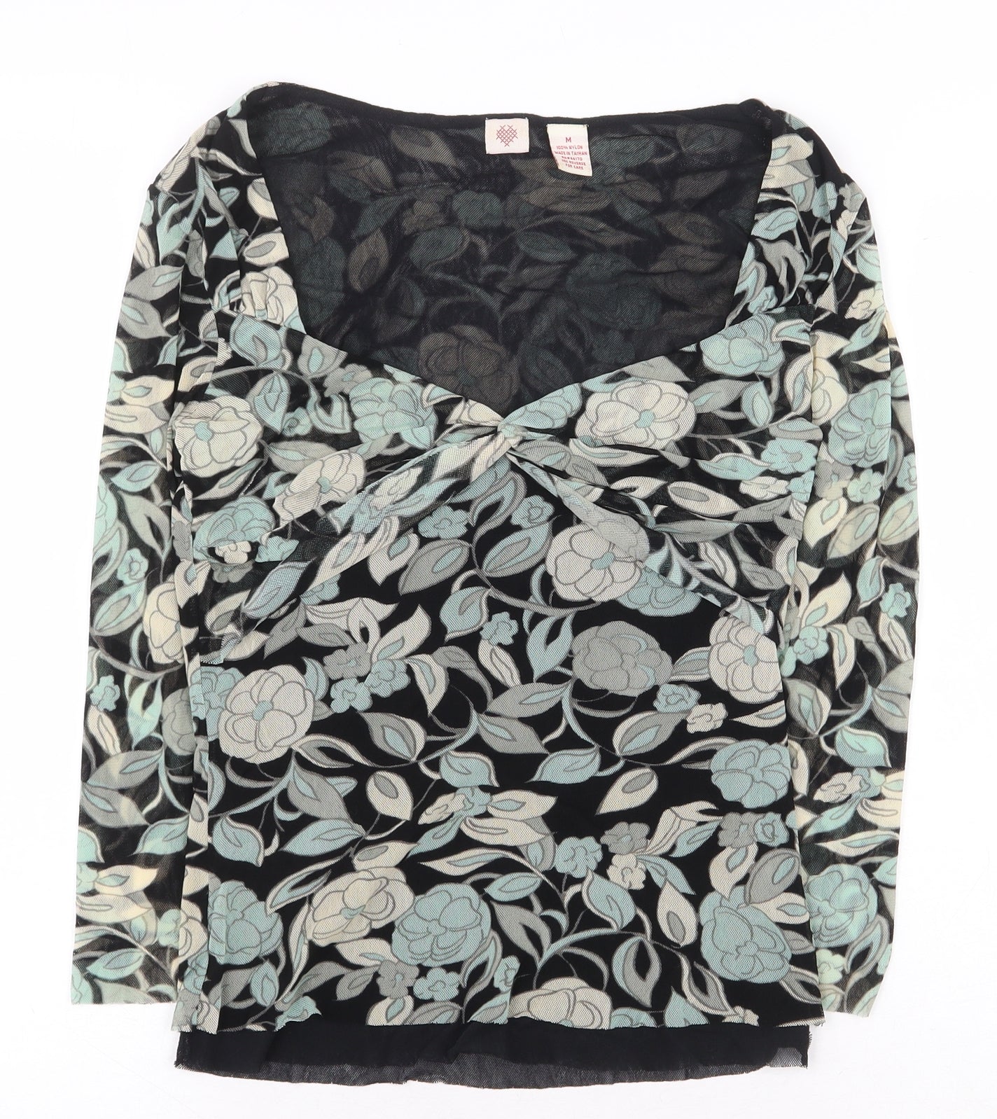 Womens UK Size M Preworn Green Basic Blouse