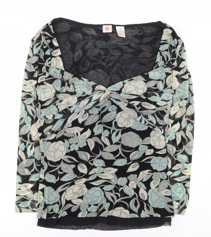 Womens UK Size M Preworn Green Basic Blouse