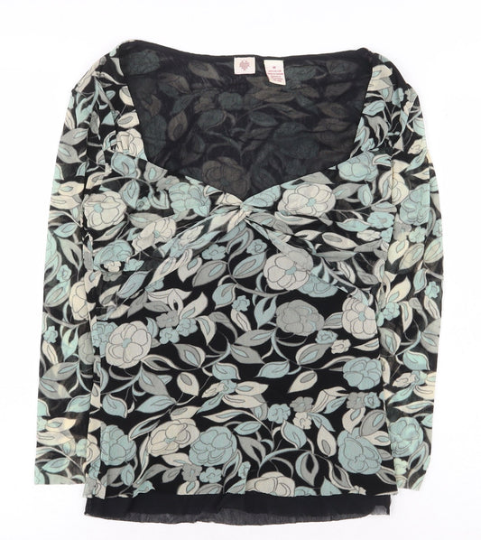 Womens UK Size M Preworn Green Basic Blouse