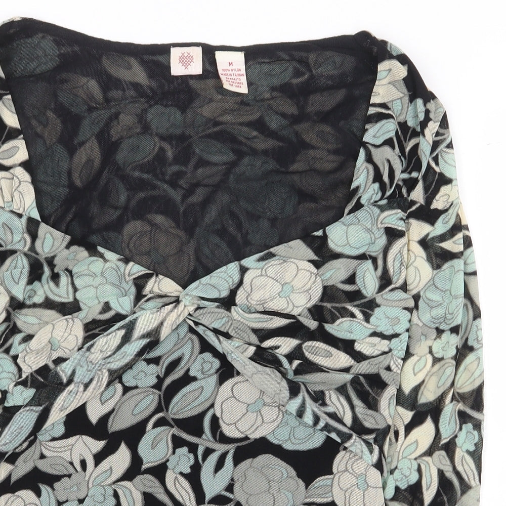 Womens UK Size M Preworn Green Basic Blouse