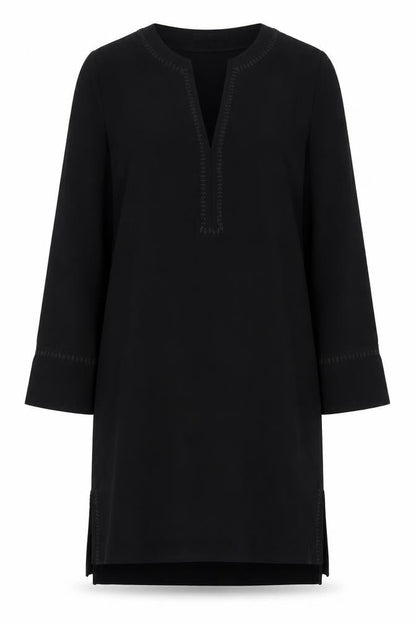 NEXT Womens Black Polyester Kaftan Size 8 V-Neck Pullover