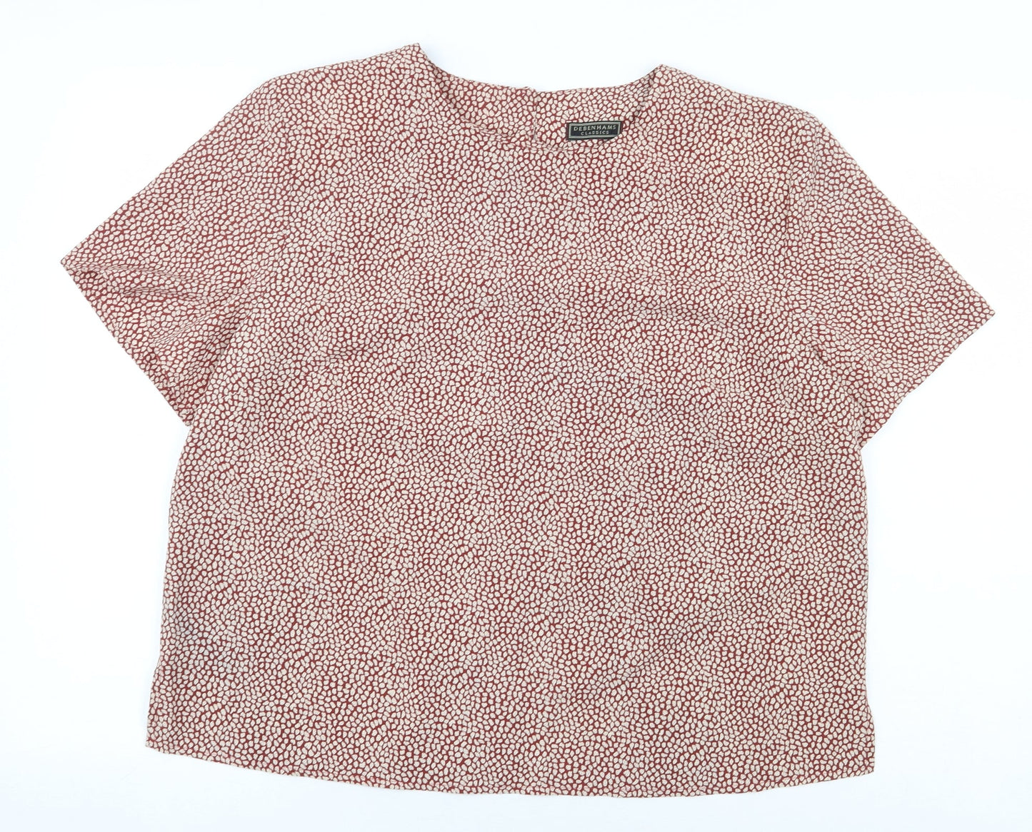Womens UK Size 16 Debenhams Red Basic Blouse