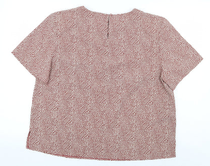 Womens UK Size 16 Debenhams Red Basic Blouse