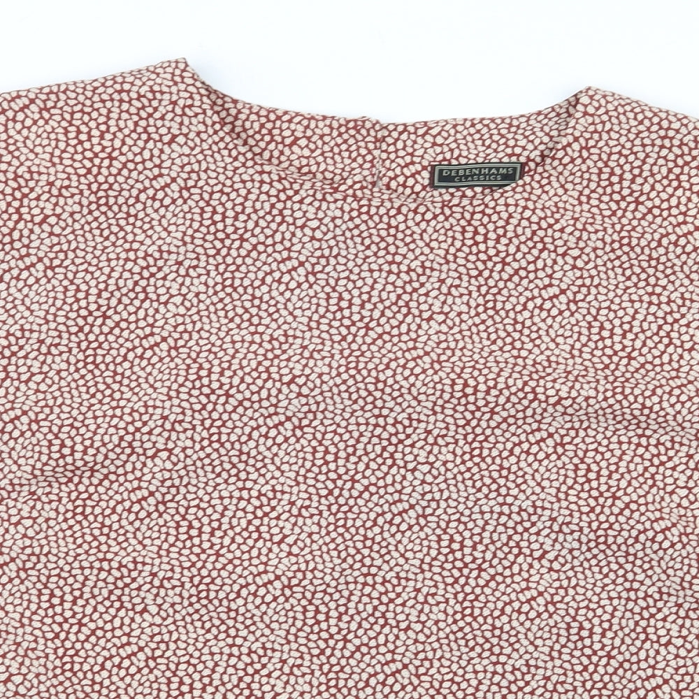 Womens UK Size 16 Debenhams Red Basic Blouse