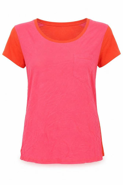Womens UK Size 8 Topshop Red Basic T-Shirt