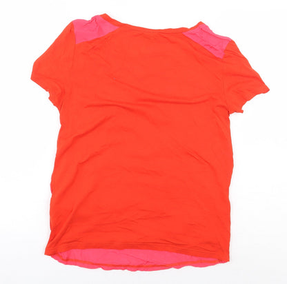 Womens UK Size 8 Topshop Red Basic T-Shirt