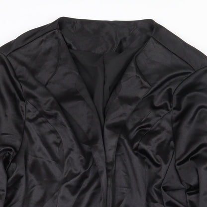 Preworn Womens Black Floral Jacket Blazer Size 3XL - Floral Cuffs