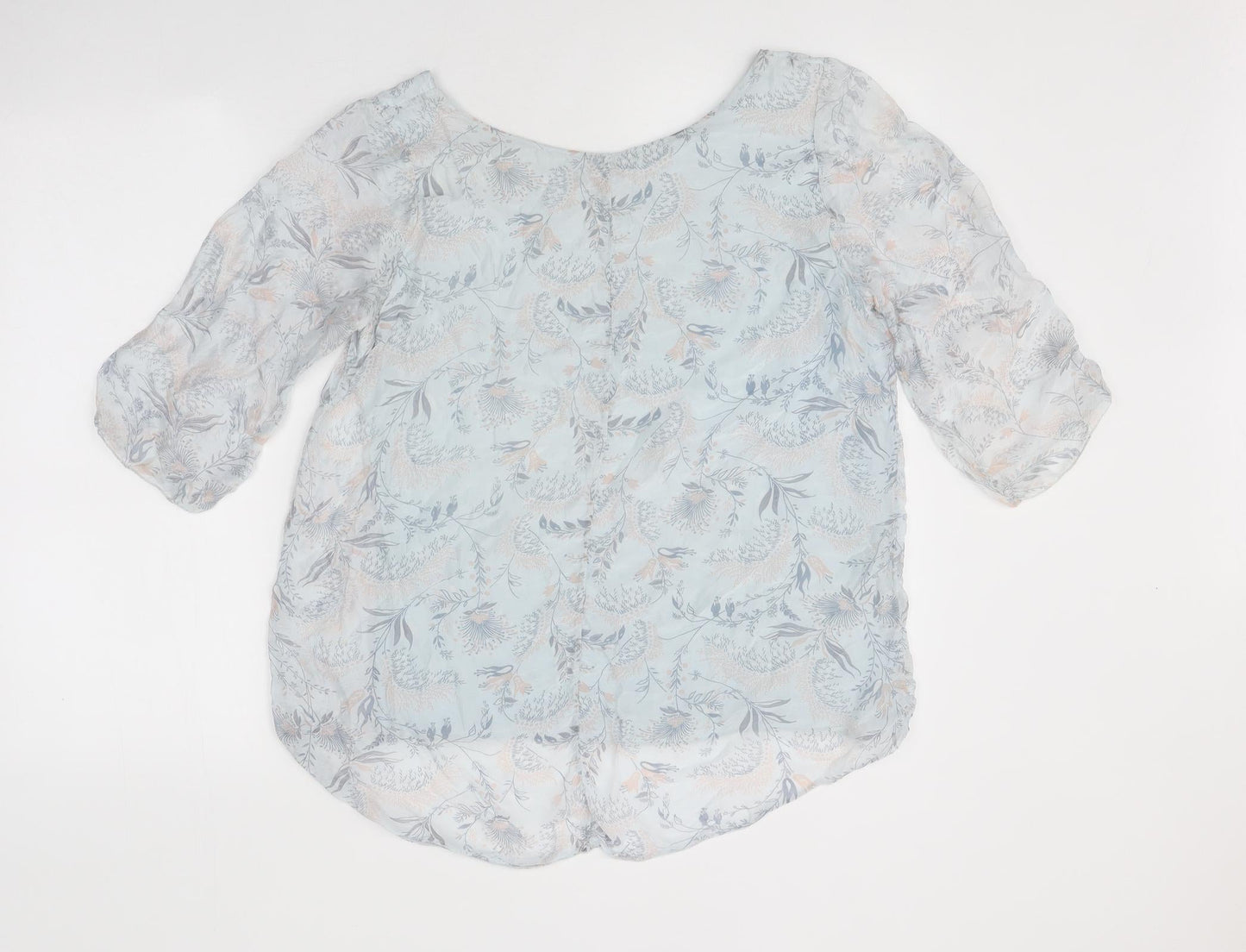 Womens UK Size S Giusy Blue Jersey Blouse