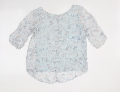 Womens UK Size S Giusy Blue Jersey Blouse