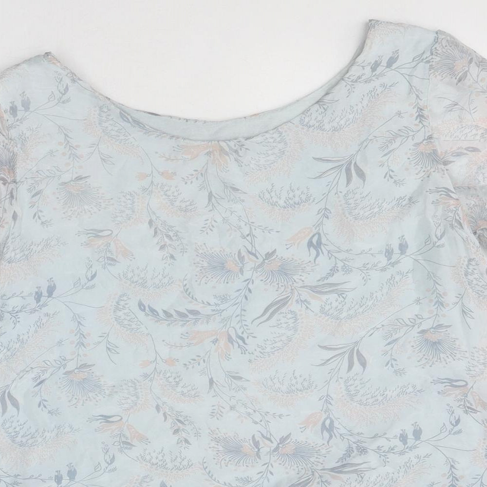 Womens UK Size S Giusy Blue Jersey Blouse