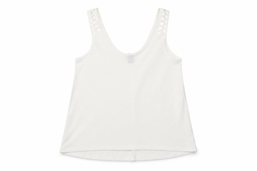 Womens UK Size S H&M White Jersey Tank