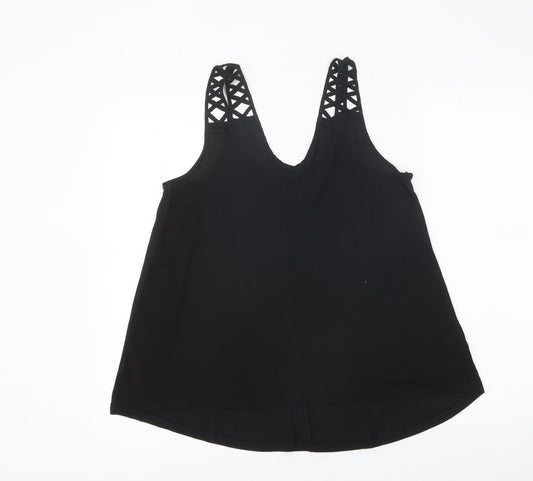 Womens UK Size S H&M Black Jersey Tank