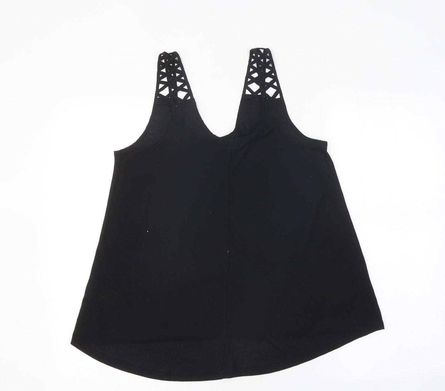 Womens UK Size S H&M Black Jersey Tank