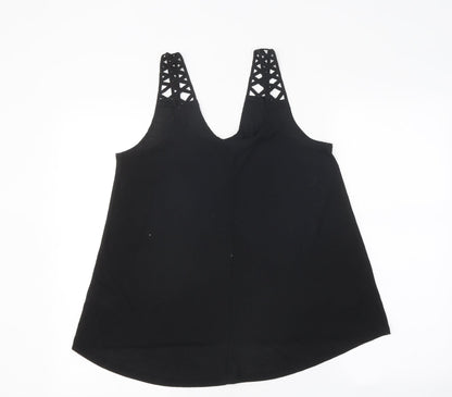 Womens UK Size S H&M Black Jersey Tank