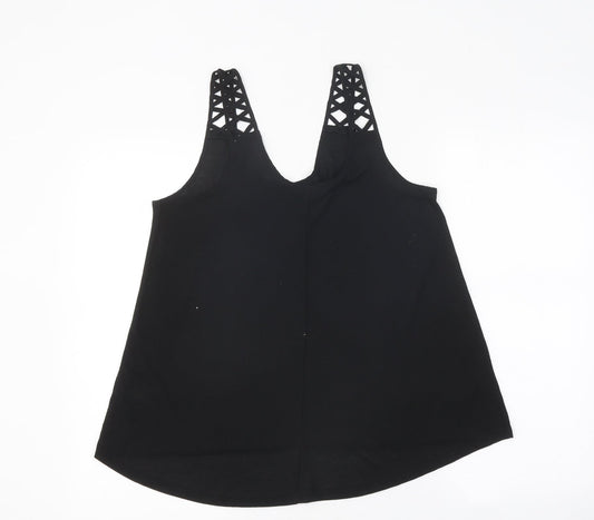 Womens UK Size S H&M Black Jersey Tank