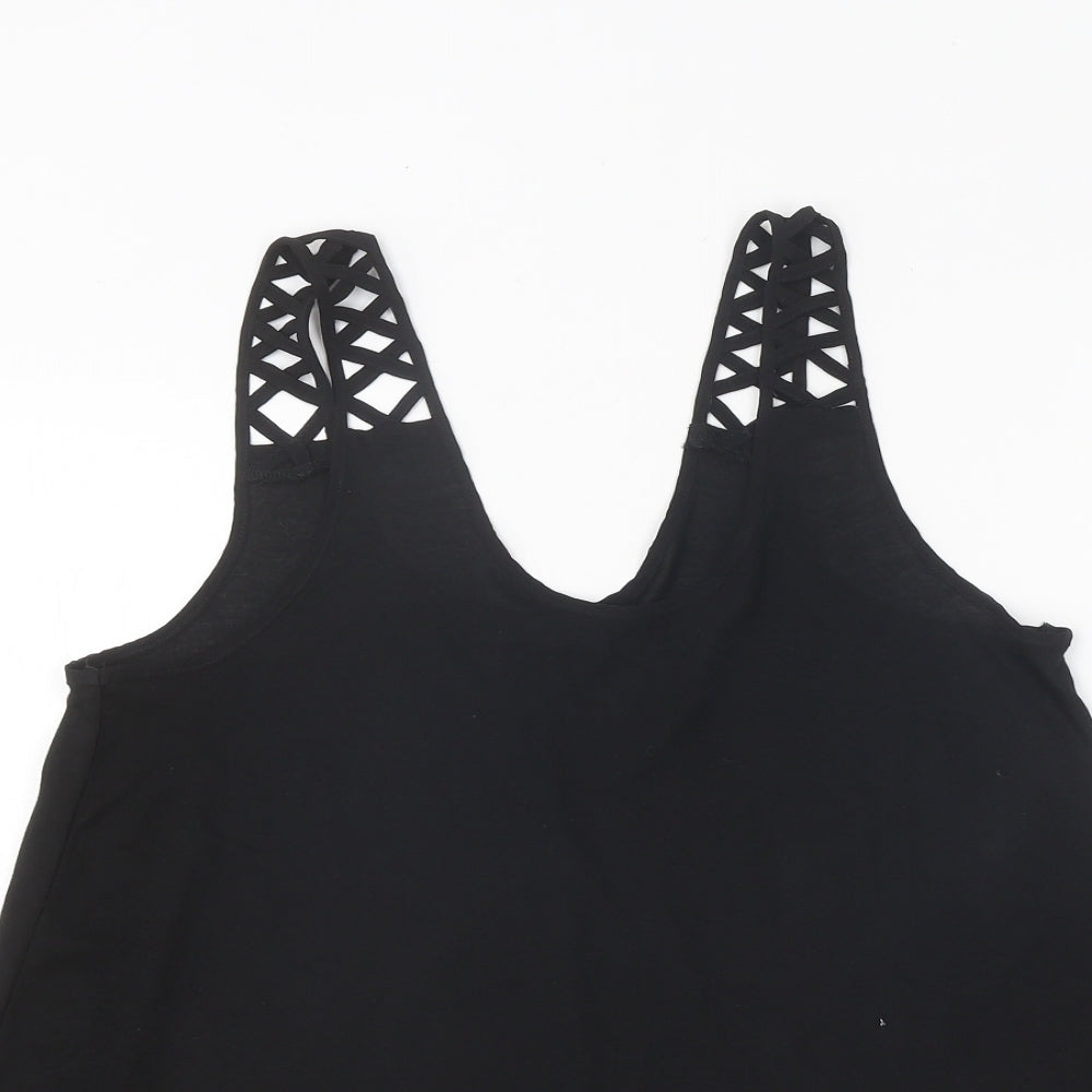 Womens UK Size S H&M Black Jersey Tank