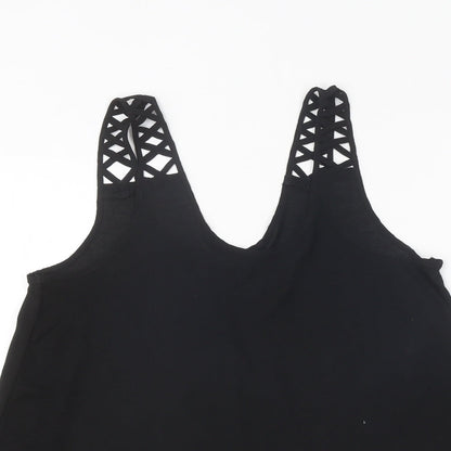 Womens UK Size S H&M Black Jersey Tank