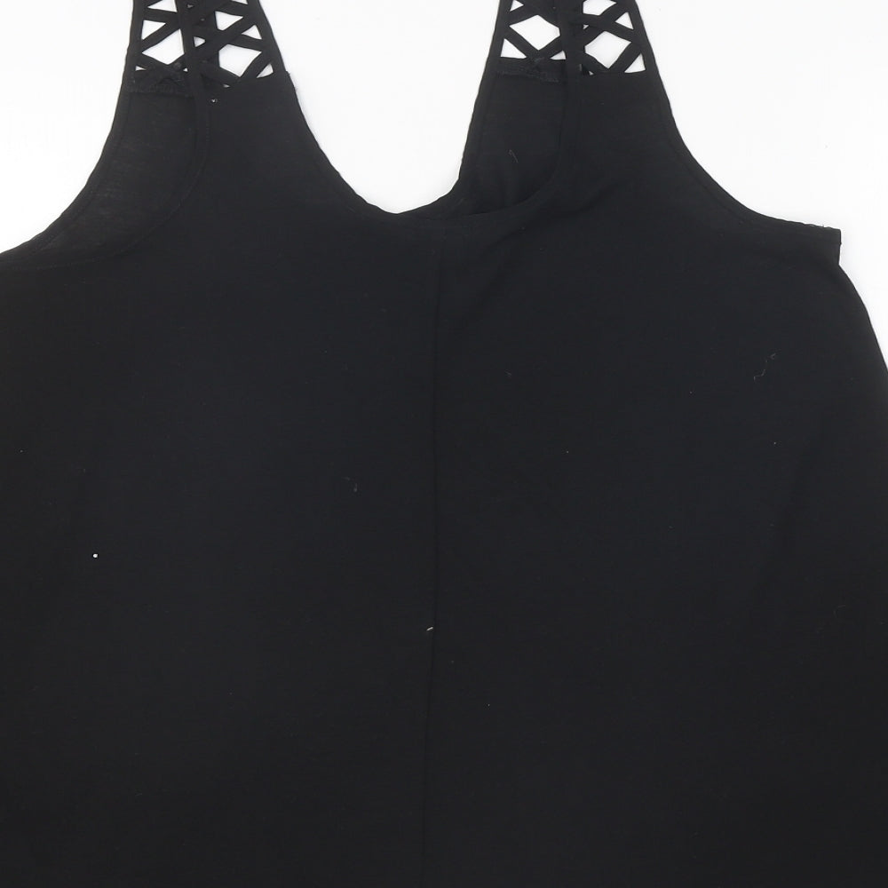 Womens UK Size S H&M Black Jersey Tank