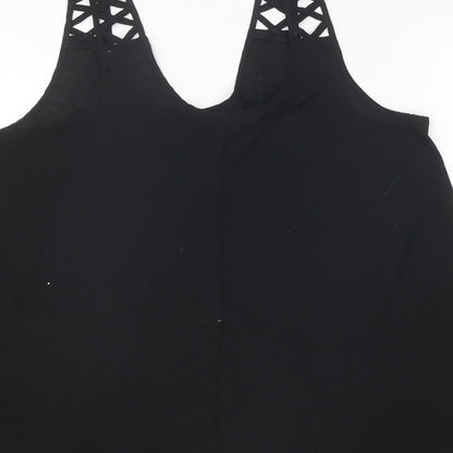 Womens UK Size S H&M Black Jersey Tank