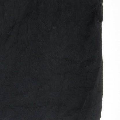 Putielal Womens Black Polyester Basic T-Shirt Size M Round Neck