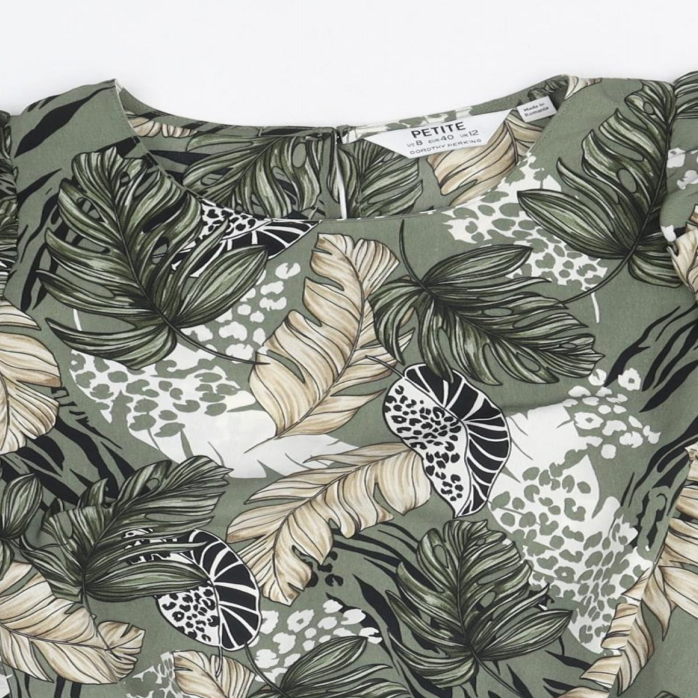 Womens UK Size 12 Dorothy Perkins Gold Basic Blouse